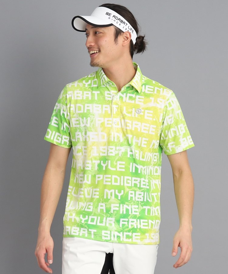 アダバット(メンズ)(adabat(Men))の【UVカット/防透け】ロゴデザイン 半袖ポロシャツ11