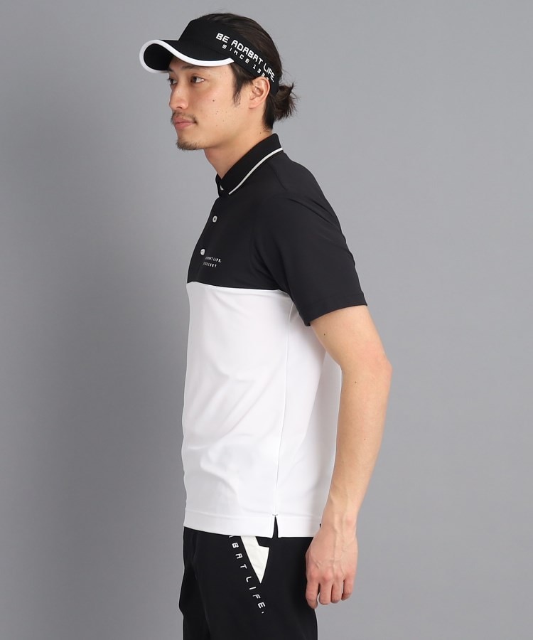 UVカット/防透け】バイカラーデザイン 半袖ポロシャツ（ポロシャツ 