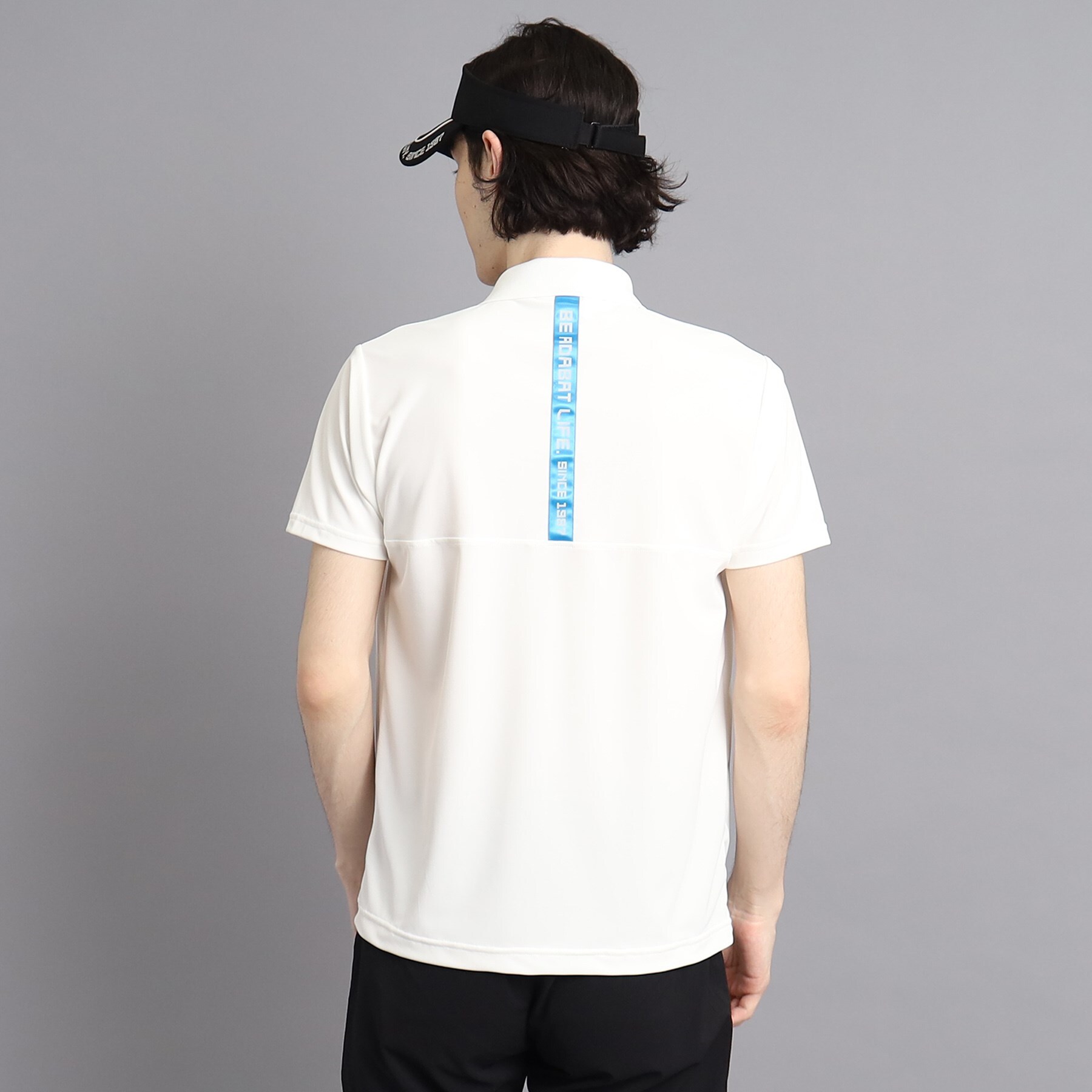 アダバット(メンズ)(adabat(Men))の【日本製】ロゴデザイン ハーフジップ半袖プルオーバー11