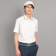 アダバット(メンズ)(adabat(Men))の【UVカット／吸水速乾】千鳥柄 ポケットあり 半袖ポロシャツ ホワイト(101)