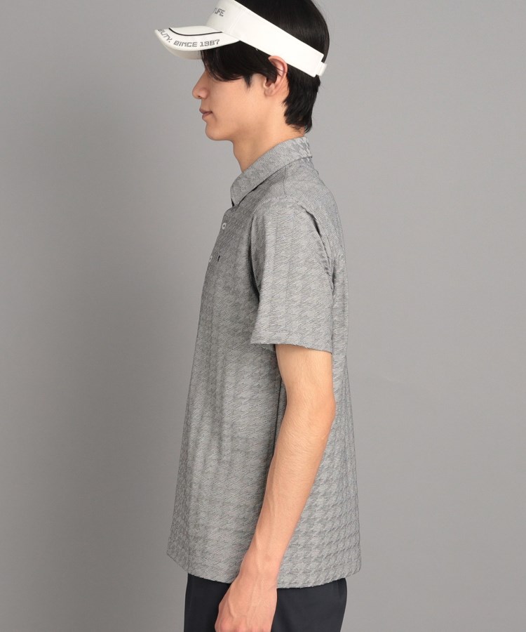 アダバット(メンズ)(adabat(Men))の千鳥デザイン 半袖ポロシャツ10