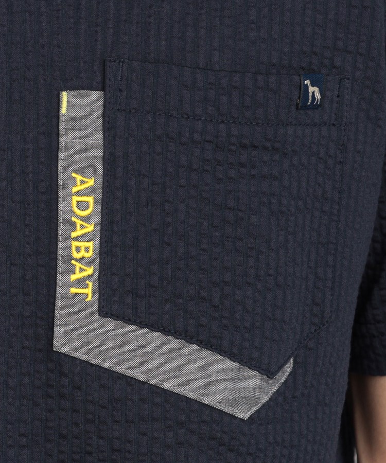 アダバット(メンズ)(adabat(Men))のサッカーストライプ ポケットあり 半袖ポロシャツ9