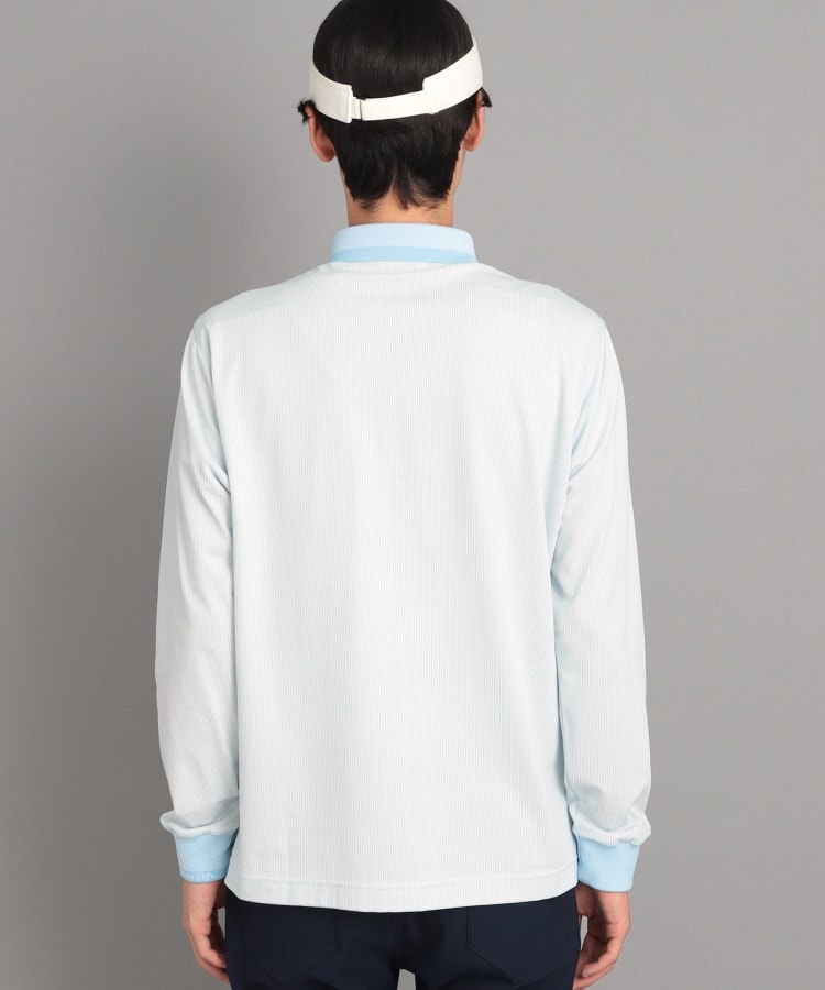 アダバット(メンズ)(adabat(Men))の【UVカット/吸水速乾】ストライプデザイン ポケットあり 長袖ポロシャツ19