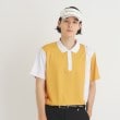 アダバット(メンズ)(adabat(Men))の【ADBT】ツートーンカラーデザイン 半袖ポロシャツ マスタード(033)