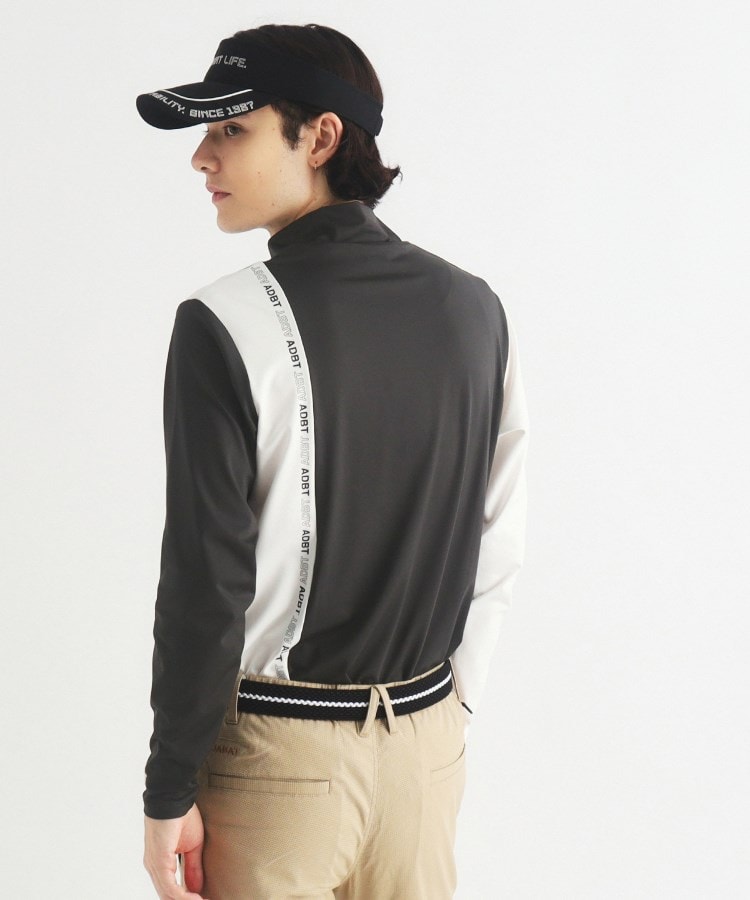 アダバット(メンズ)(adabat(Men))の【ADBT】ツートーンカラーデザイン 長袖モックネックプルオーバー6