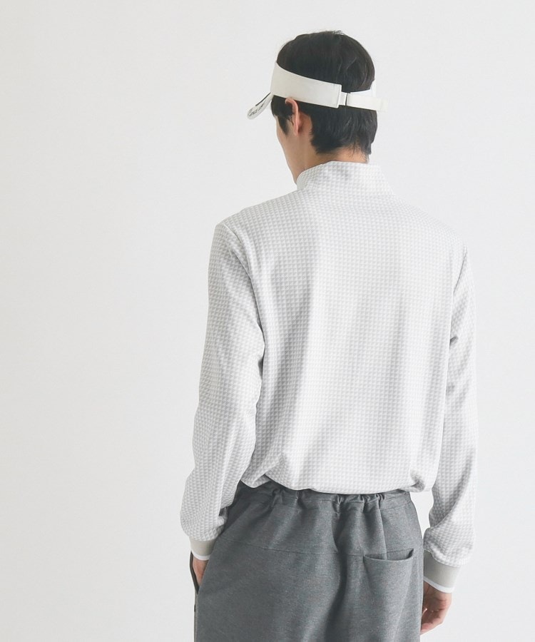 アダバット(メンズ)(adabat(Men))の【ADBT】 幾何学デザイン リブ袖 長袖モックネックプルオーバー1