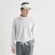 アダバット(メンズ)(adabat(Men))の【ADBT】 幾何学デザイン リブ袖 長袖モックネックプルオーバー ホワイト(101)