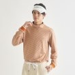 アダバット(メンズ)(adabat(Men))の【ADBT】 幾何学デザイン リブ袖 長袖モックネックプルオーバー オレンジ(166)