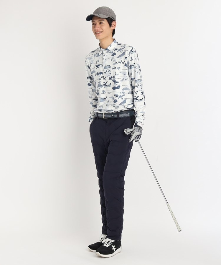 アダバット(メンズ)(adabat(Men))のゴルフマップデザイン 長袖ポロシャツ3
