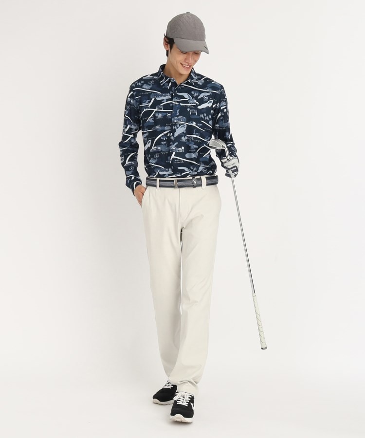 アダバット(メンズ)(adabat(Men))のゴルフマップデザイン 長袖ポロシャツ7