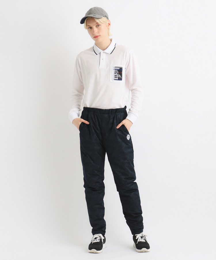 アダバット(メンズ)(adabat(Men))の【吸湿発熱】鍵盤ロゴデザイン 長袖ポロシャツ2
