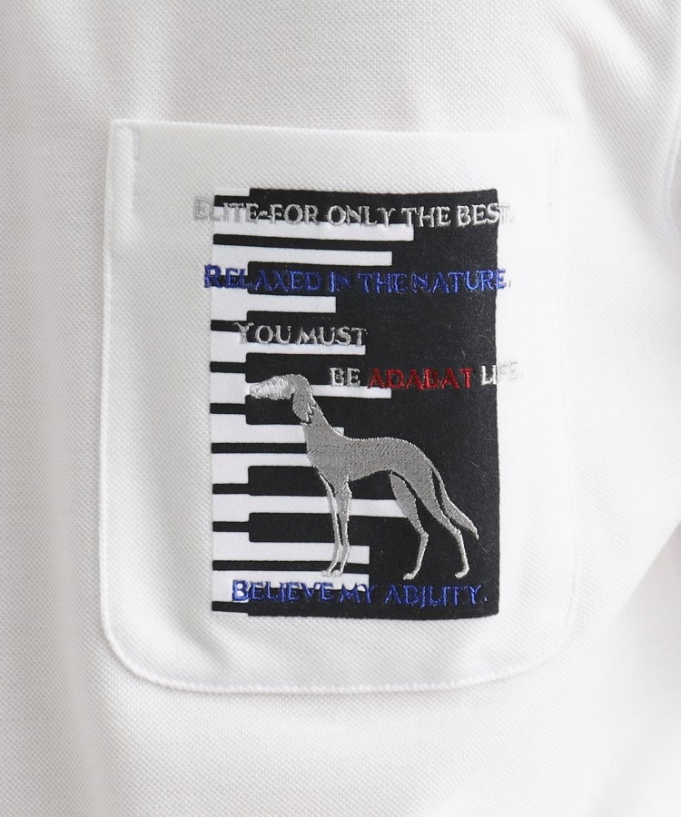 アダバット(メンズ)(adabat(Men))の【吸湿発熱】鍵盤ロゴデザイン 長袖ポロシャツ5