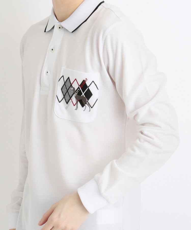 アダバット(メンズ)(adabat(Men))の【吸湿発熱】ロゴデザイン 長袖ポロシャツ11