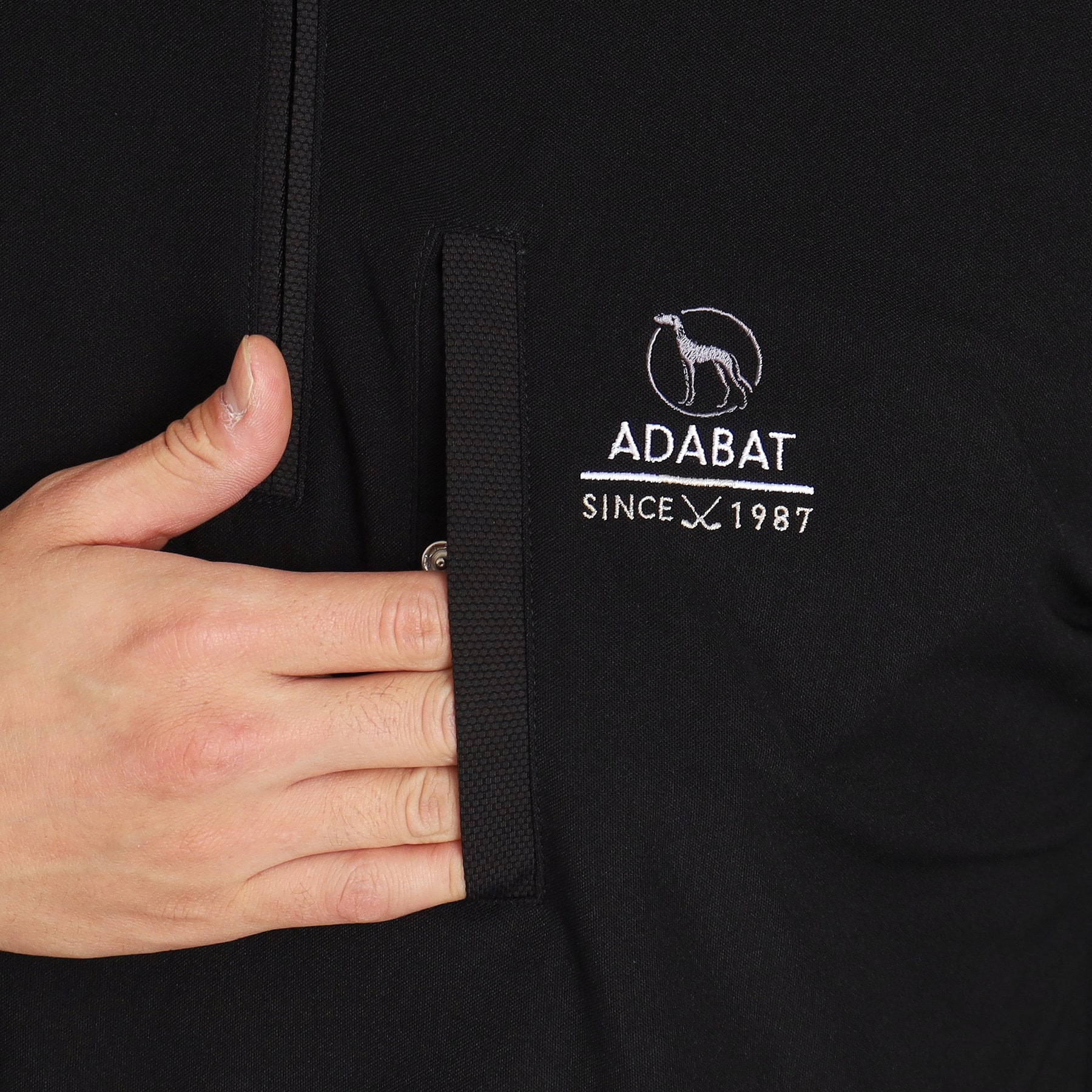 アダバット(メンズ)(adabat(Men))の【吸水速乾／UV】異素材組み合わせ 長袖ハーフジッププルオーバー15
