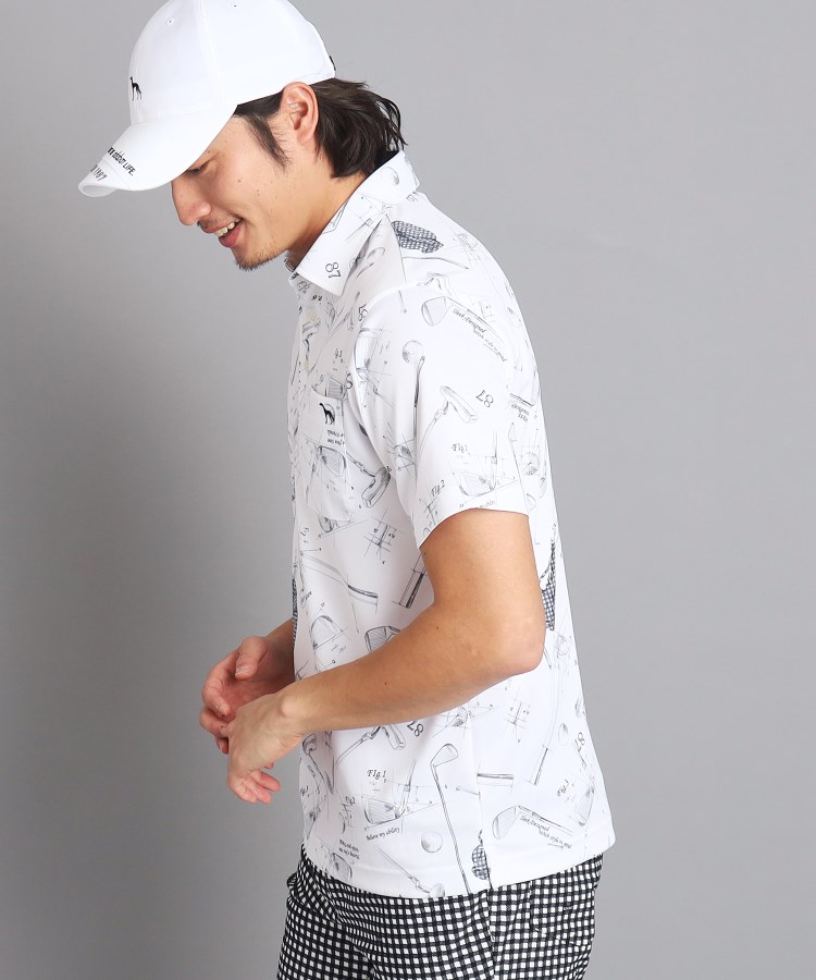 アダバット(メンズ)(adabat(Men))の【UVカット／吸水速乾／遮熱】ゴルフギアデザイン 半袖ポロシャツ2