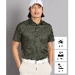 アダバット(メンズ)(adabat(Men))の【遮熱／吸水速乾／UV】バティック柄 半袖ポロシャツ オリーブグリーン(126)