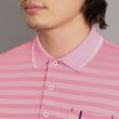 アダバット(メンズ)(adabat(Men))の【UVカット／吸水速乾】シャドーボーダーデザイン 半袖ポロシャツ40