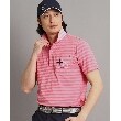 アダバット(メンズ)(adabat(Men))の【UVカット／吸水速乾】シャドーボーダーデザイン 半袖ポロシャツ43