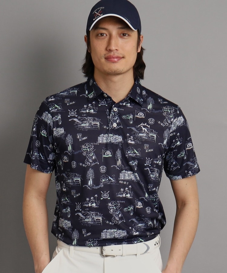 アダバット(メンズ)(adabat(Men))の【吸水速乾】リゾートゴルフデザイン 半袖ポロシャツ10