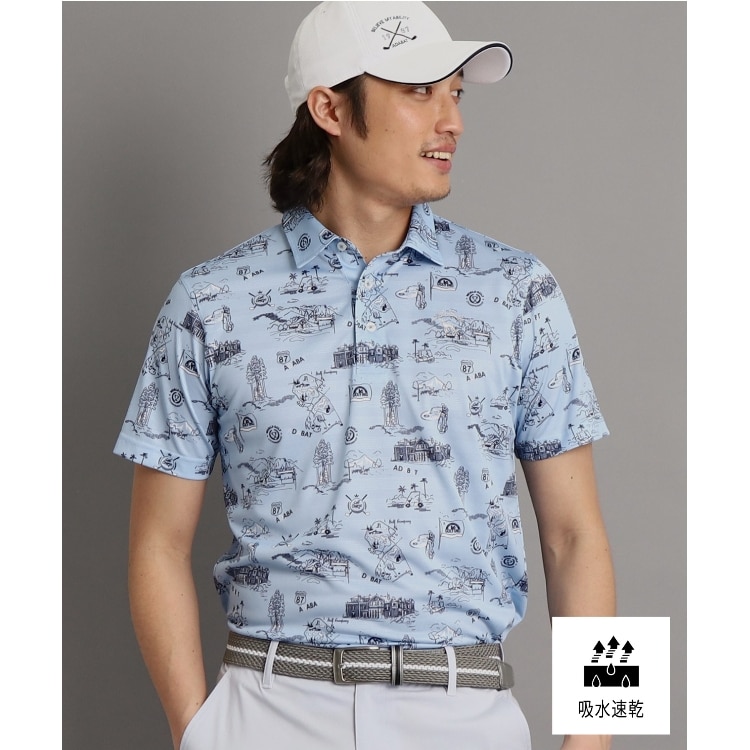 アダバット(メンズ)(adabat(Men))の【吸水速乾】リゾートゴルフデザイン 半袖ポロシャツ ポロシャツ