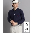 アダバット(メンズ)(adabat(Men))の【UVカット／吸水速乾】胸ポケットデザインあり 長袖ポロシャツ ネイビー(094)