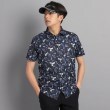 アダバット(メンズ)(adabat(Men))の【吸水速乾】サマーリゾート柄 半袖シャツ ネイビー(194)