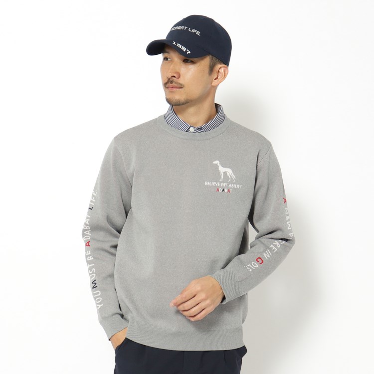 アダバット(メンズ)(adabat(Men))のウォッシャブル素材 サルーキジャカードニット ニット/セーター