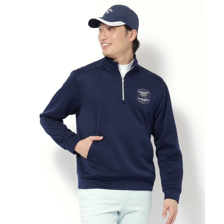 アダバット(メンズ)(adabat(Men))のクロスロゴハーフジッププルオーバー カットソー