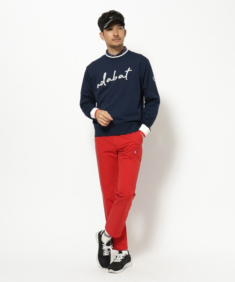 アダバット(メンズ)(adabat(Men))の【新レーベル ADABAT NAVY】ウォッシャブル素材 アダバットサインロゴニット14