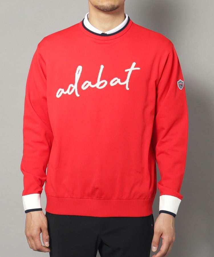 アダバット(メンズ)(adabat(Men))の【新レーベル ADABAT NAVY】ウォッシャブル素材 アダバットサインロゴニット20