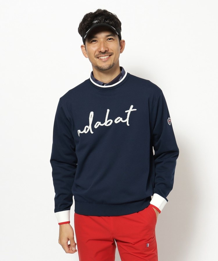 アダバット(メンズ)(adabat(Men))の【新レーベル ADABAT NAVY】ウォッシャブル素材 アダバットサインロゴニット13