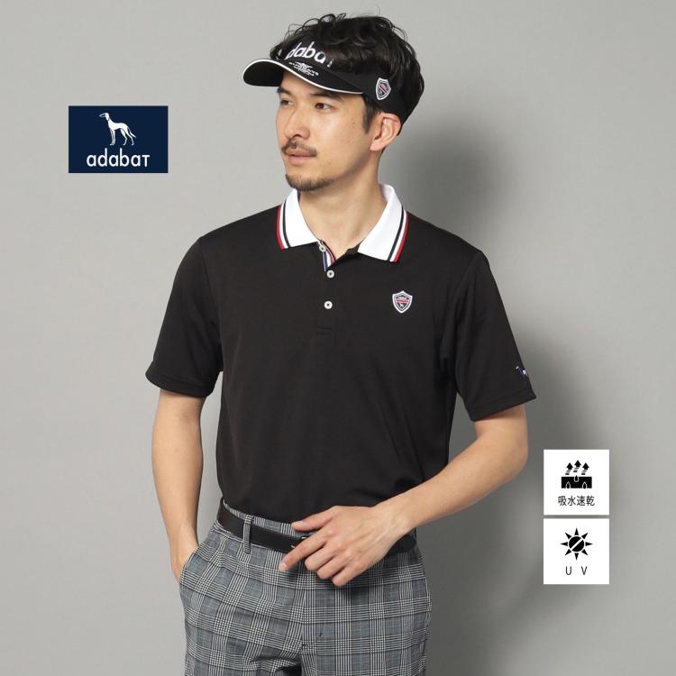 アダバット(メンズ)(adabat(Men))の【新レーベル ADABAT NAVY】UVカット/吸水速乾 クレリックドライポロシャツ ポロシャツ