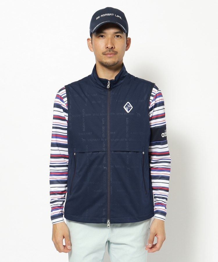 アダバット(メンズ)(adabat(Men))の撥水加工 ロゴチェックジップアップベスト10