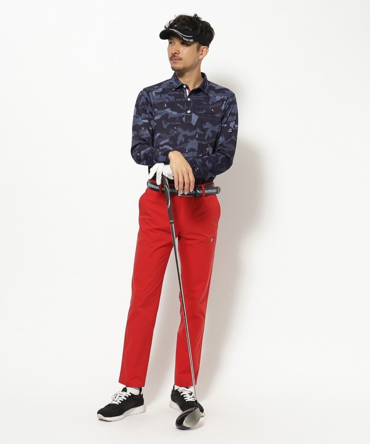 アダバット(メンズ)(adabat(Men))の【新レーベル ADABAT NAVY】UVカット/吸水速乾 モナコリンクス長袖ポロシャツ14