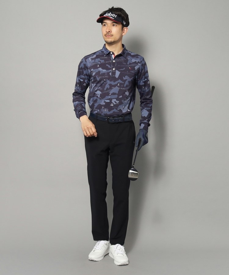 アダバット(メンズ)(adabat(Men))の【新レーベル ADABAT NAVY】UVカット/吸水速乾 モナコリンクス長袖ポロシャツ16