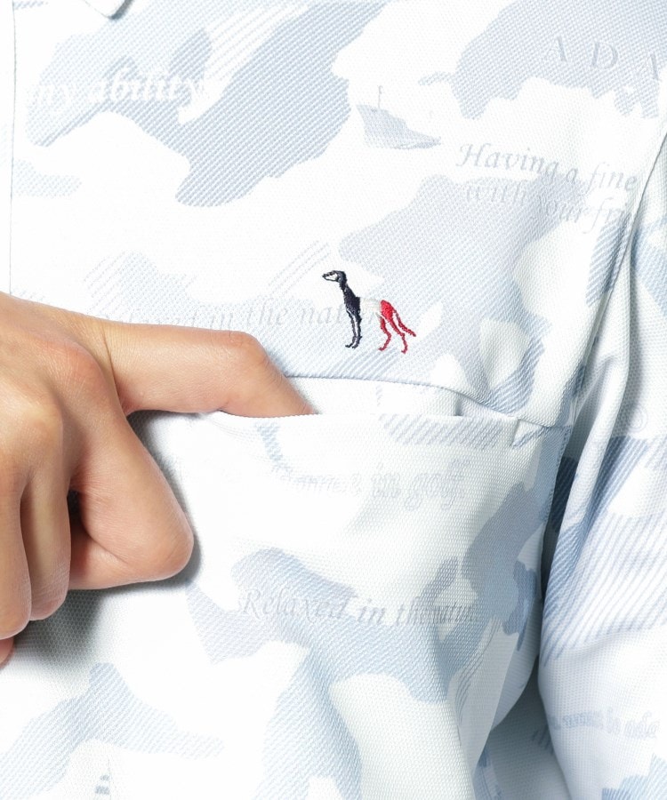 アダバット(メンズ)(adabat(Men))の【新レーベル ADABAT NAVY】UVカット/吸水速乾 モナコリンクス長袖ポロシャツ22