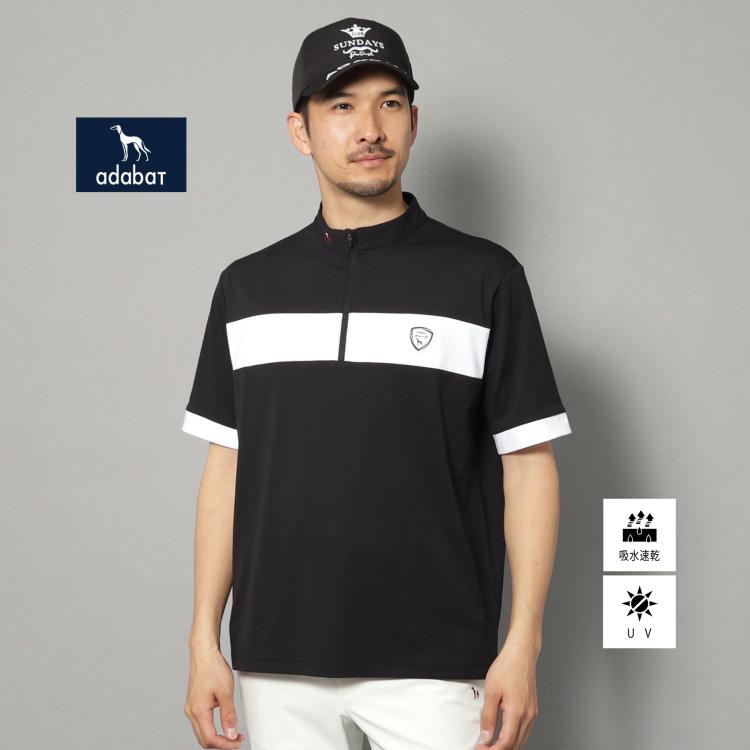 アダバット(メンズ)(adabat(Men))の【新レーベル ADABAT NAVY】UVカット/吸水速乾 ドライハーフジッププルオーバー カットソー