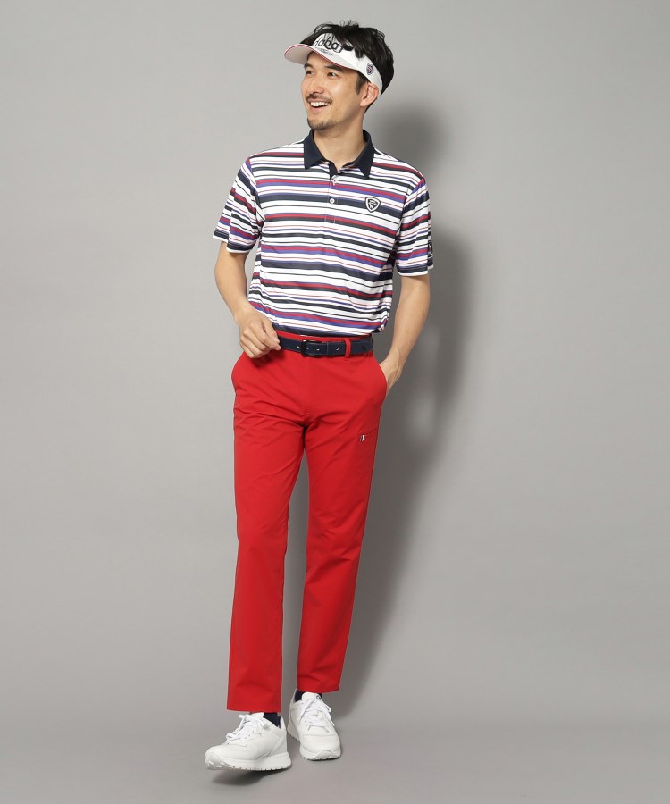 アダバット(メンズ)(adabat(Men))の【新レーベル ADABAT NAVY】吸水速乾/接触冷感 クールタッチマルチボーダーポロシャツ7