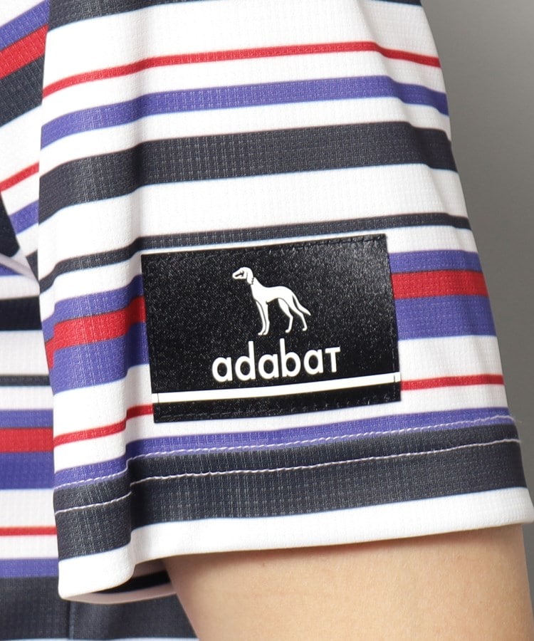 アダバット(メンズ)(adabat(Men))の【新レーベル ADABAT NAVY】吸水速乾/接触冷感 クールタッチマルチボーダーポロシャツ14