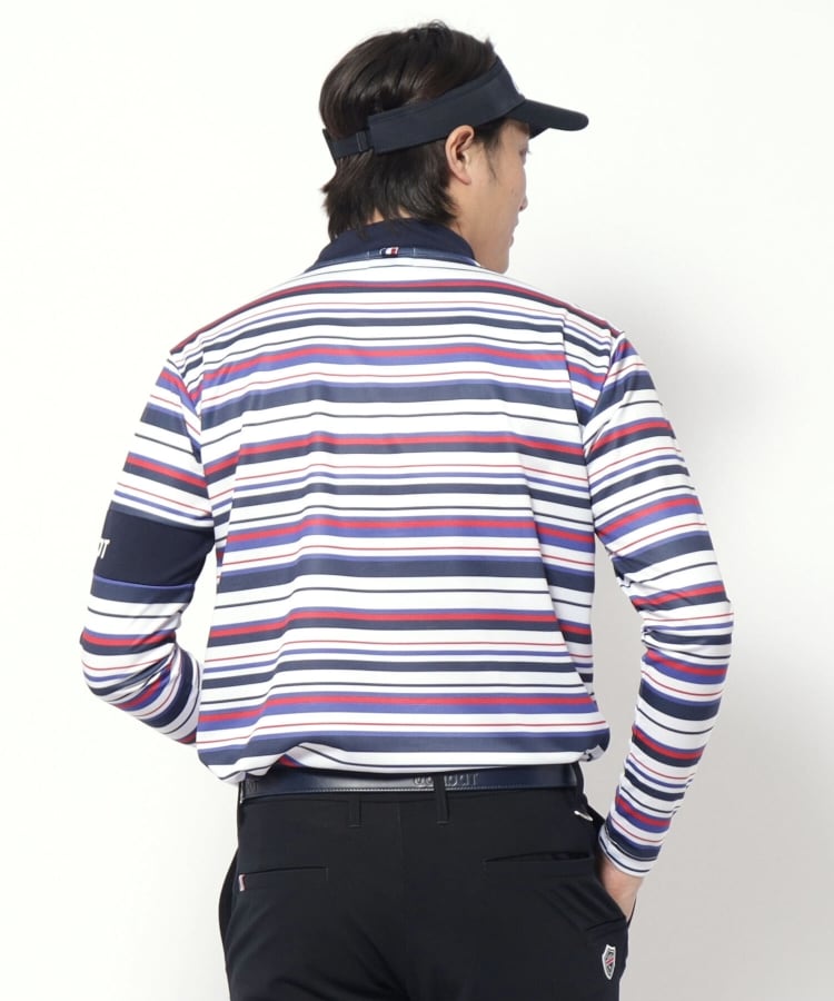 アダバット(メンズ)(adabat(Men))の【新レーベル ADABAT NAVY】UVカット/吸水速乾 マルチボーダープルオーバー2