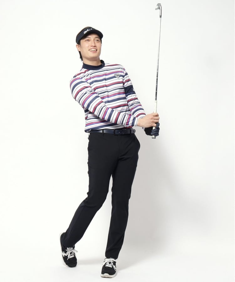 アダバット(メンズ)(adabat(Men))の【新レーベル ADABAT NAVY】UVカット/吸水速乾 マルチボーダープルオーバー4