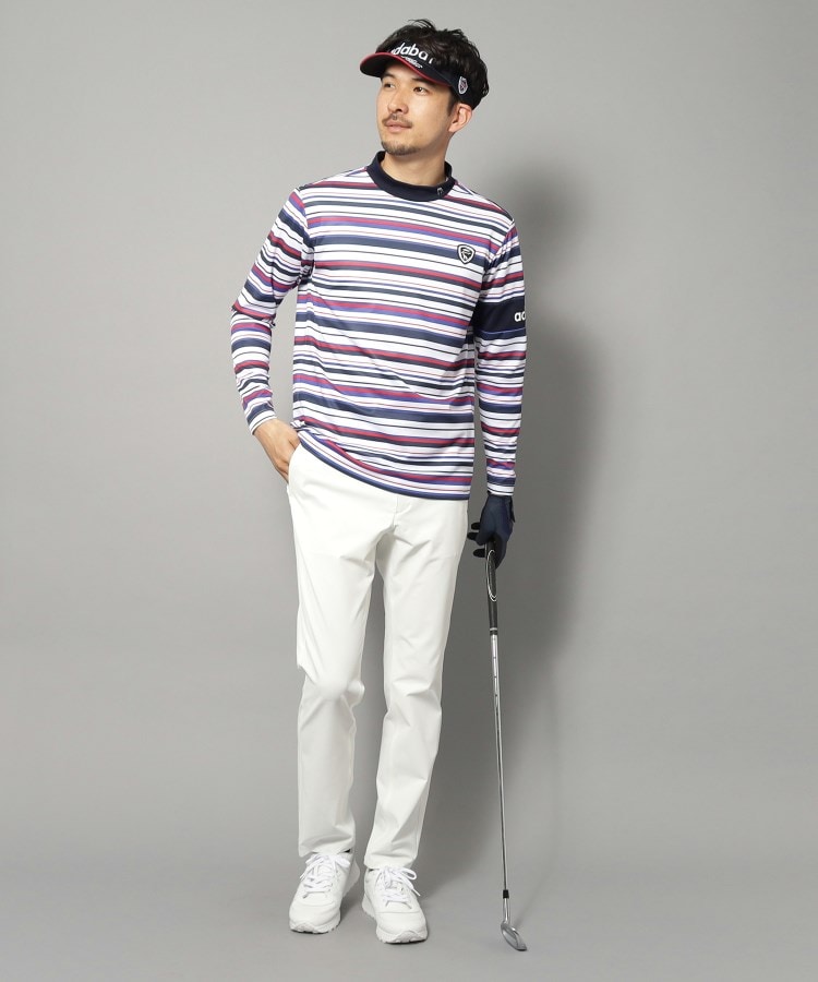 アダバット(メンズ)(adabat(Men))の【新レーベル ADABAT NAVY】UVカット/吸水速乾 マルチボーダープルオーバー7
