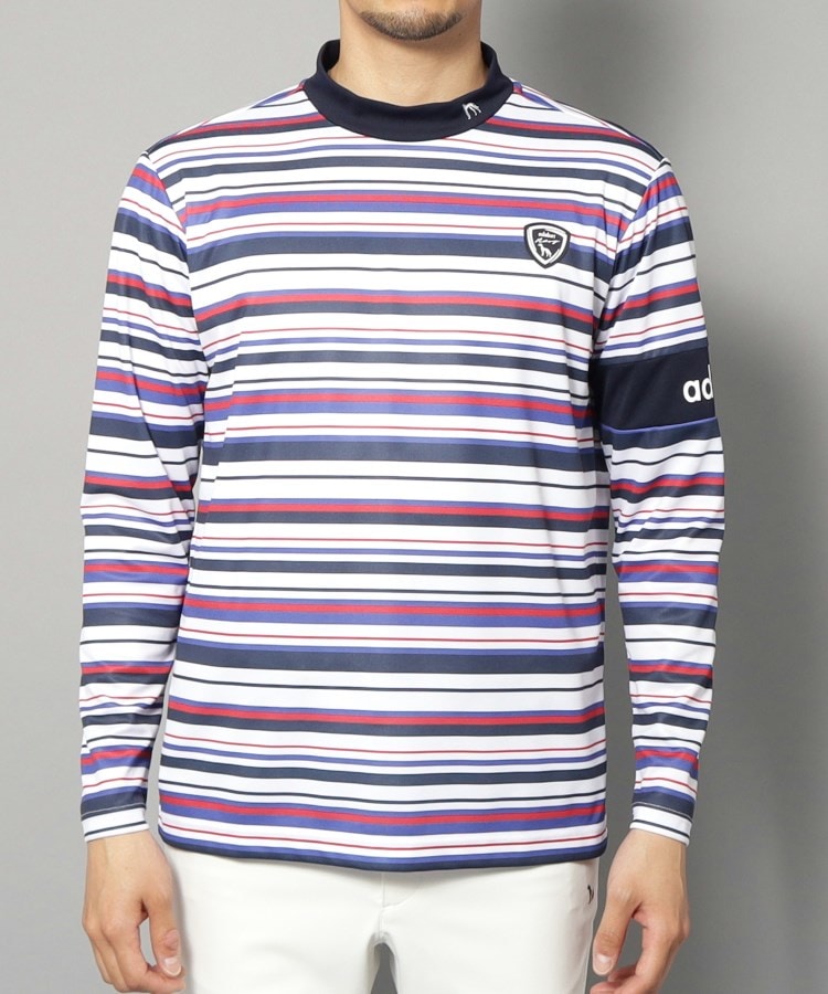 アダバット(メンズ)(adabat(Men))の【新レーベル ADABAT NAVY】UVカット/吸水速乾 マルチボーダープルオーバー9