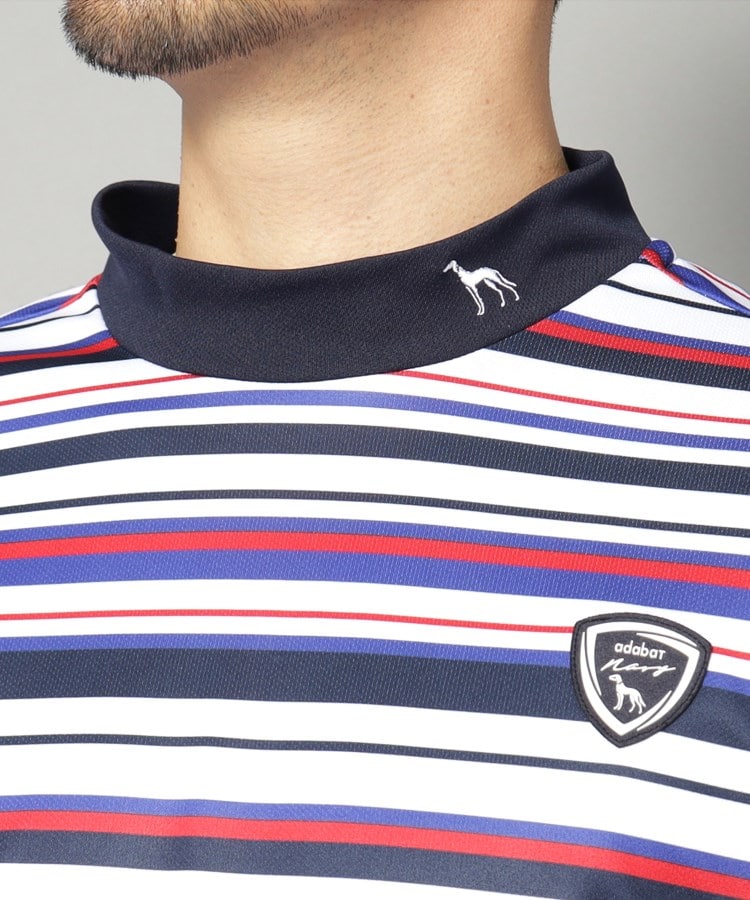 アダバット(メンズ)(adabat(Men))の【新レーベル ADABAT NAVY】UVカット/吸水速乾 マルチボーダープルオーバー13