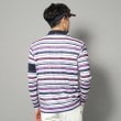 アダバット(メンズ)(adabat(Men))の【新レーベル ADABAT NAVY】UVカット/吸水速乾 マルチボーダープルオーバー1