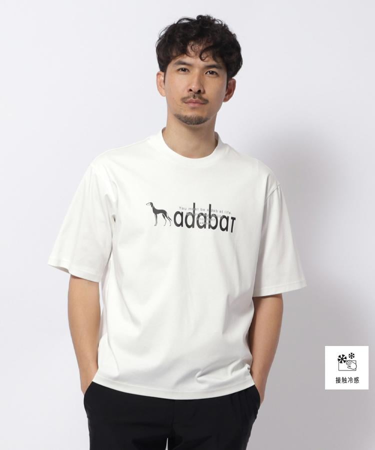 アダバット(メンズ)(adabat(Men))の接触冷感 アイスクリアコットンTシャツ ホワイト(001)