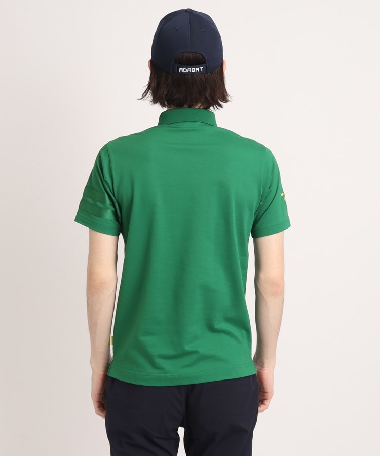 アダバット(メンズ)(adabat(Men))の【UVカット／吸水速乾】ロゴデザイン 半袖ポロシャツ3