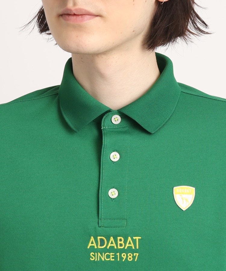 アダバット(メンズ)(adabat(Men))の【UVカット／吸水速乾】ロゴデザイン 半袖ポロシャツ4