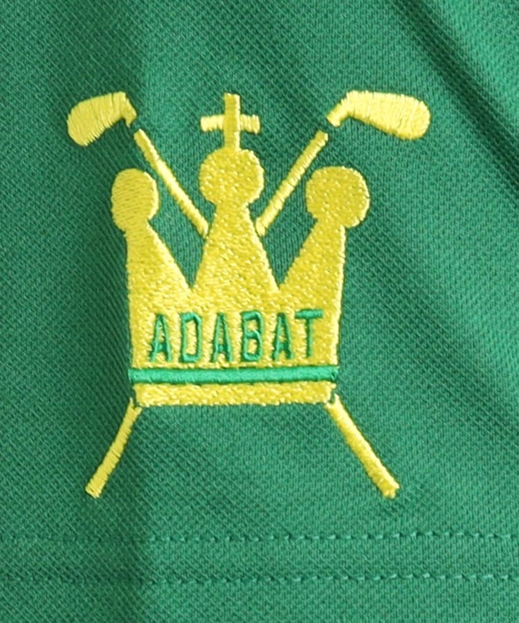 アダバット(メンズ)(adabat(Men))の【UVカット／吸水速乾】ロゴデザイン 半袖ポロシャツ36