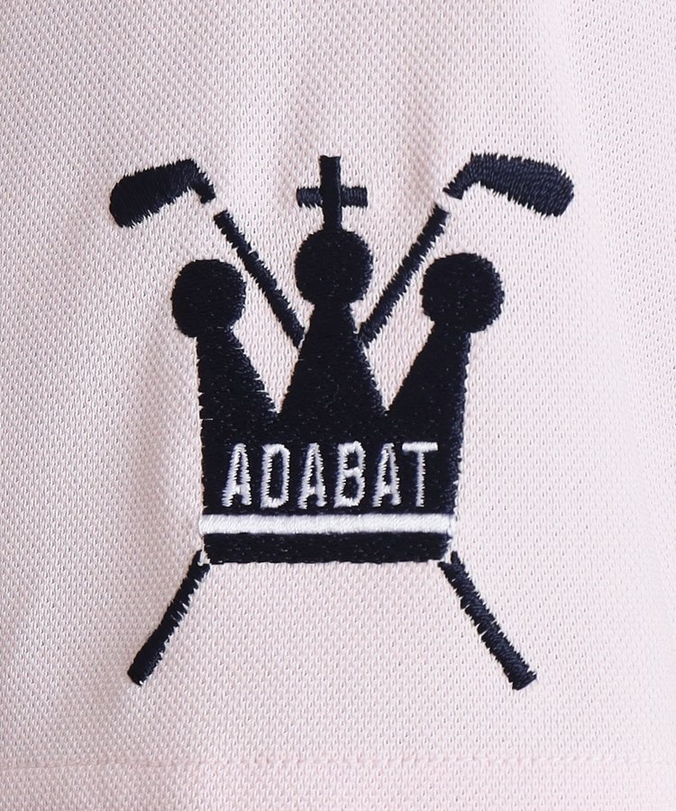 アダバット(メンズ)(adabat(Men))の【UVカット／吸水速乾】ロゴデザイン モックネック半袖プルオーバー60